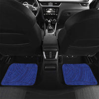 Samoana High School Car Mats Polynesian Tribal Shark LT05 Set 2pcs - Back Blue - Polynesian Pride