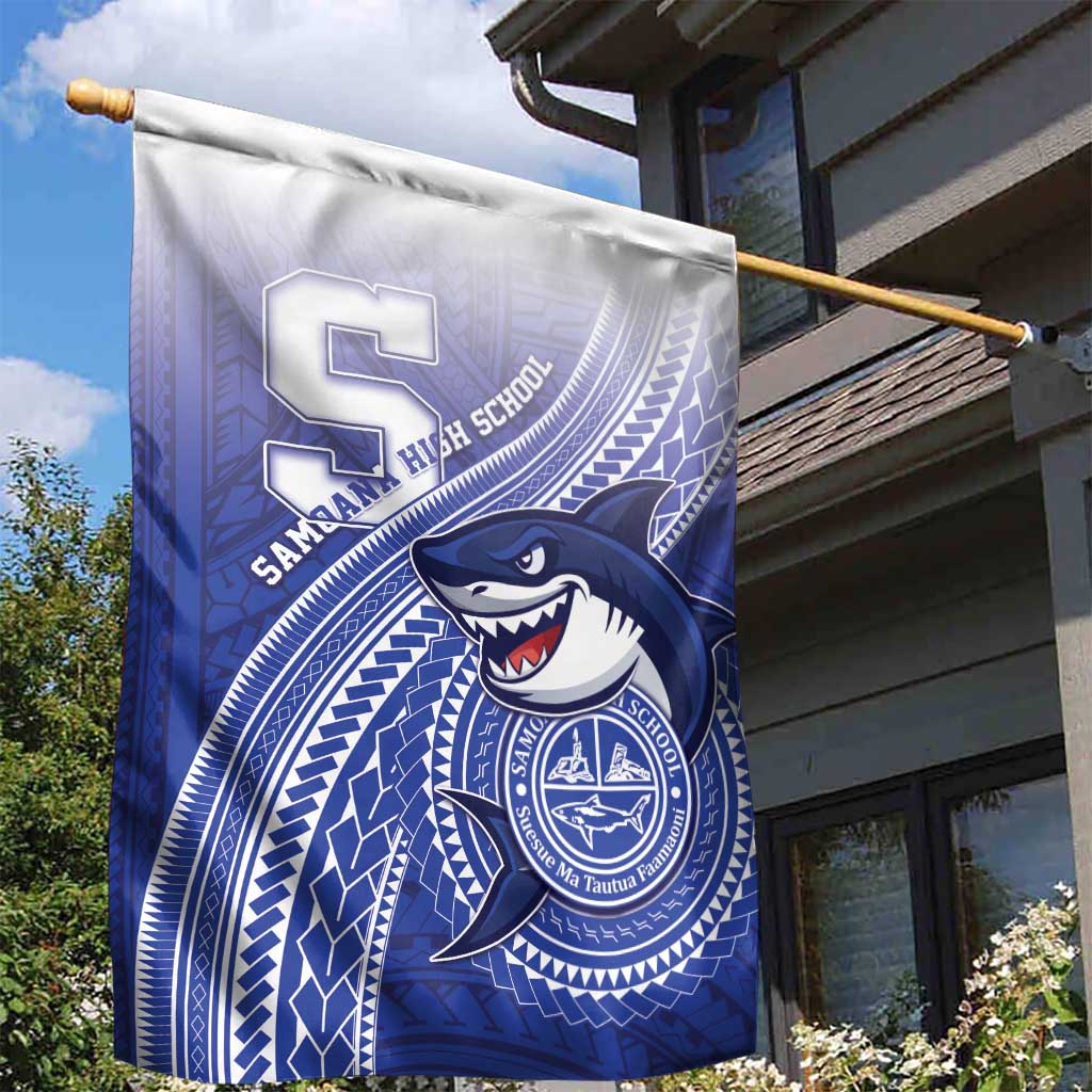 Samoana High School Garden Flag Polynesian Tribal Shark LT05 - Polynesian Pride