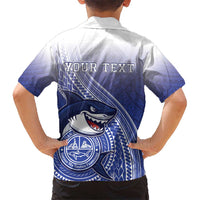 Personalized Samoana High School Kid Hawaiian Shirt Polynesian Tribal Shark LT05 - Polynesian Pride