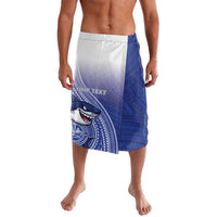 Personalized Samoana High School Lavalava Polynesian Tribal Shark LT05 Blue - Polynesian Pride
