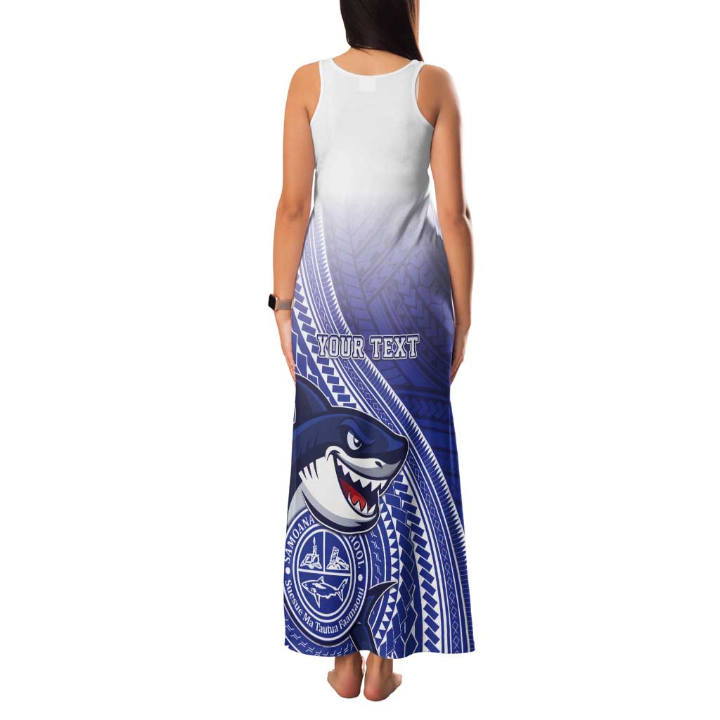 Personalized Samoana High School Tank Maxi Dress Polynesian Tribal Shark LT05 - Polynesian Pride