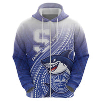 Personalized Samoana High School Zip Hoodie Polynesian Tribal Shark LT05 - Polynesian Pride