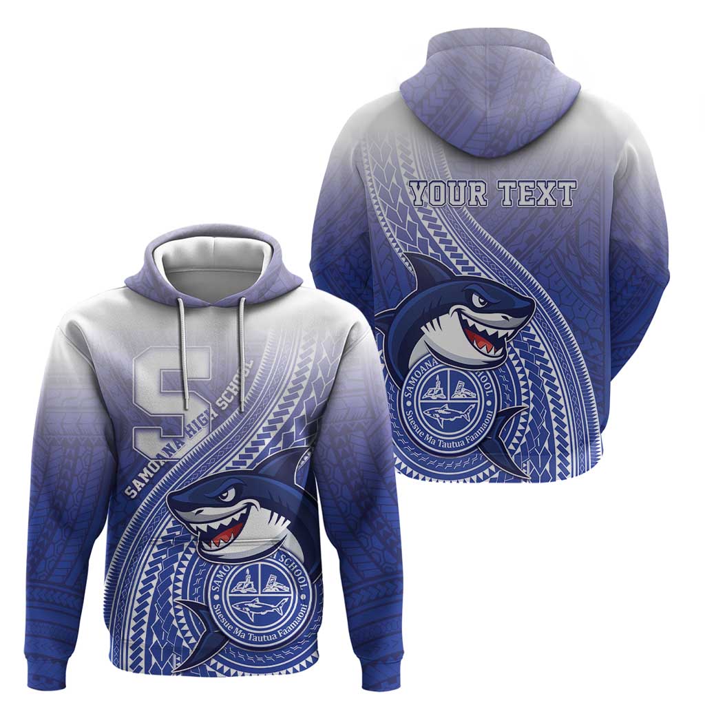 Personalized Samoana High School Zip Hoodie Polynesian Tribal Shark LT05 - Polynesian Pride