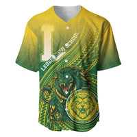 Personalized Leone High School Baseball Jersey Leone Lion LT05 Green - Polynesian Pride