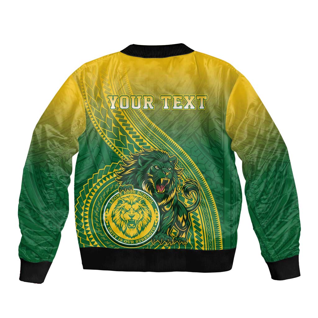 Personalized Leone High School Bomber Jacket Leone Lion LT05 - Polynesian Pride