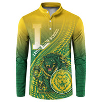 Personalized Leone High School Button Sweatshirt Leone Lion LT05 Green - Polynesian Pride