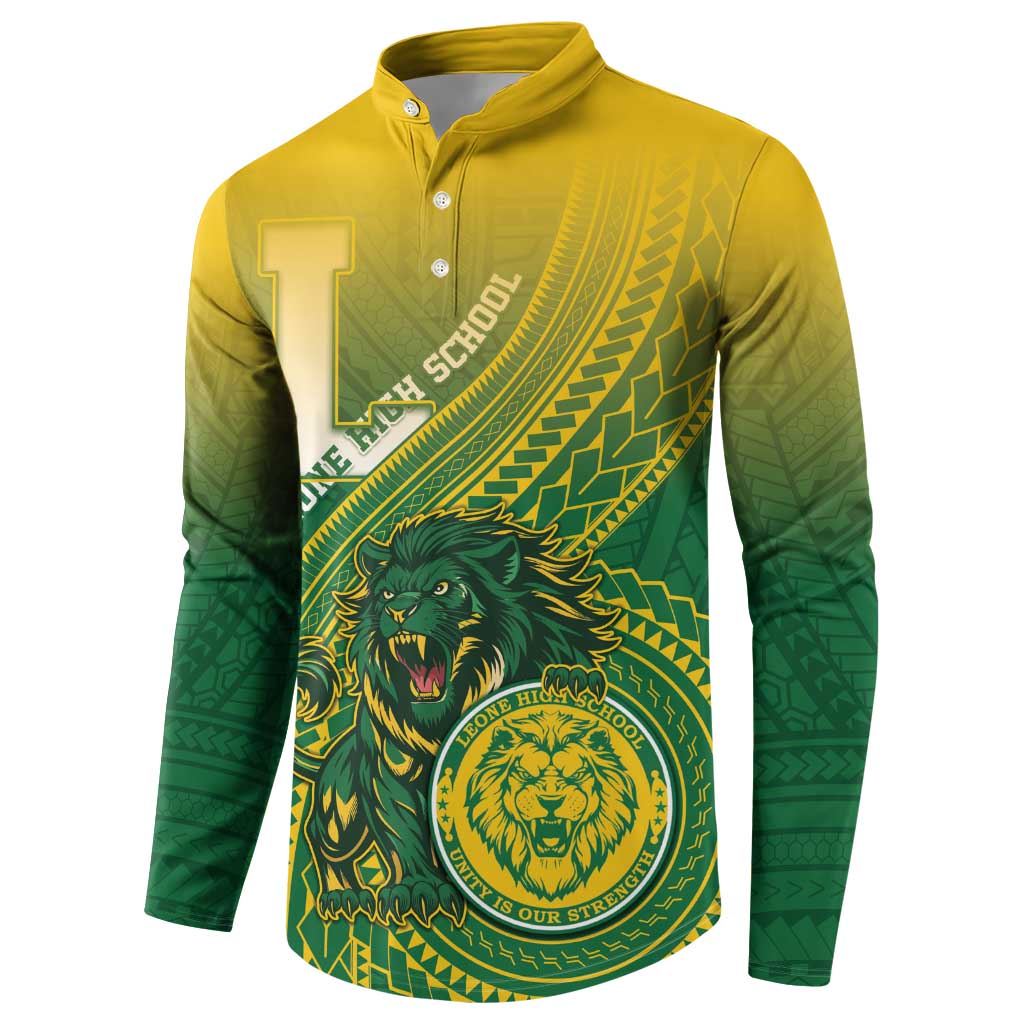 Personalized Leone High School Button Sweatshirt Leone Lion LT05 - Polynesian Pride