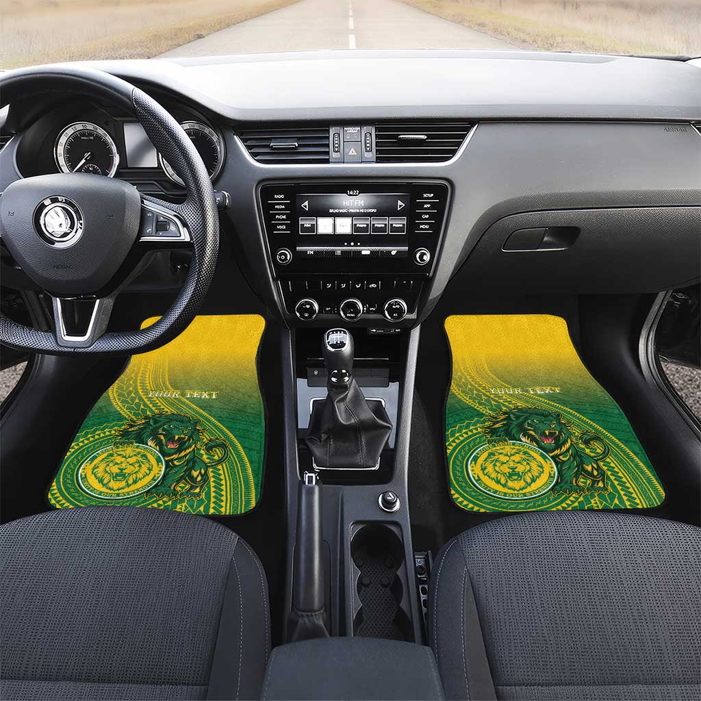 Leone High School Car Mats Leone Lion LT05 Set 2pcs - Front Green - Polynesian Pride