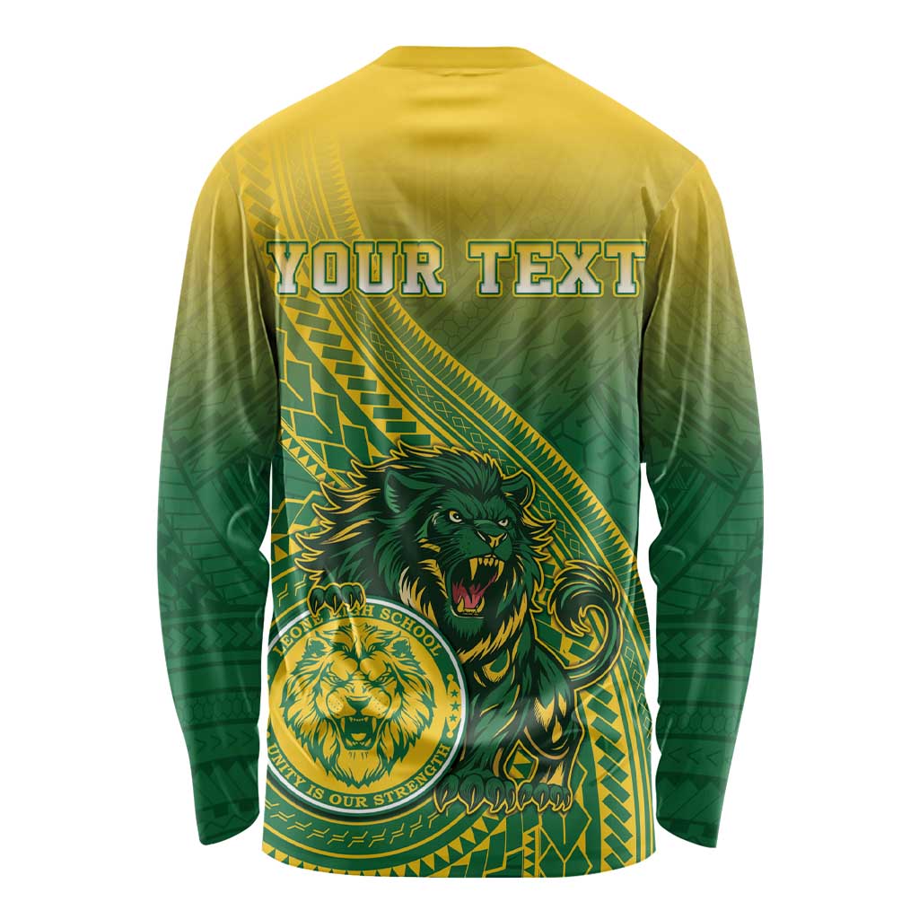 Personalized Leone High School Long Sleeve Shirt Leone Lion LT05 - Polynesian Pride