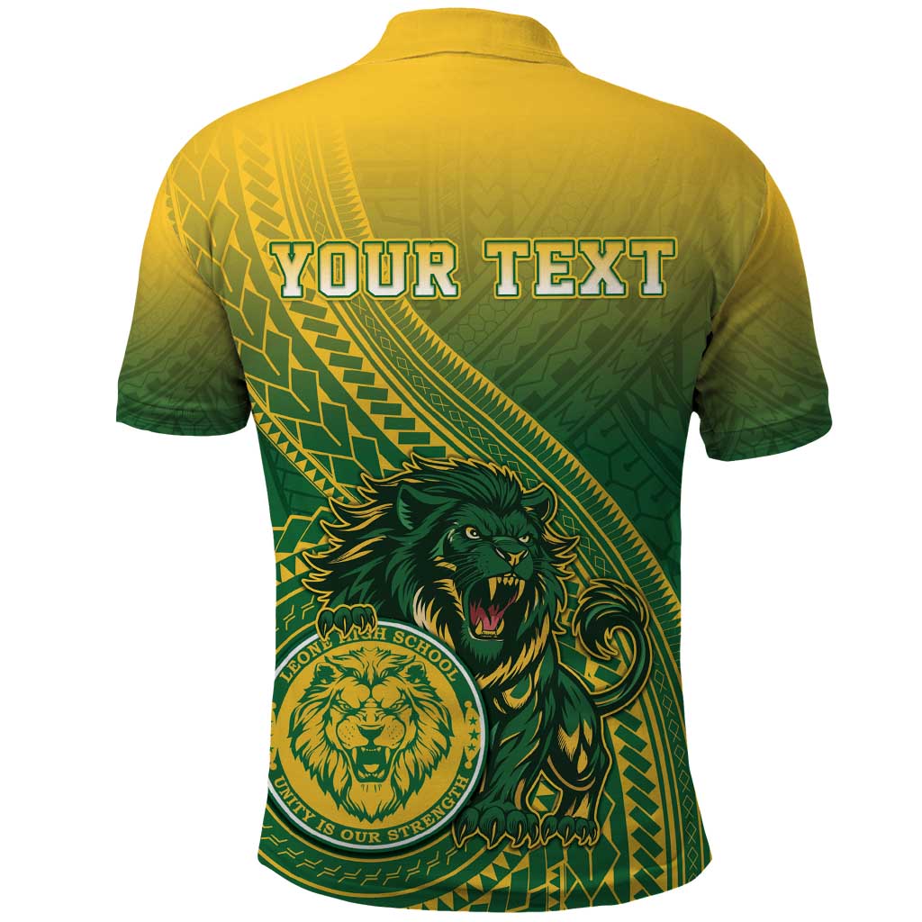 Personalized Leone High School Polo Shirt Leone Lion LT05 - Polynesian Pride