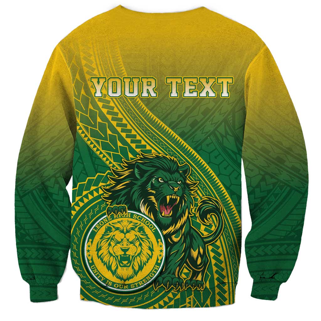 Personalized Leone High School Sweatshirt Leone Lion LT05 - Polynesian Pride