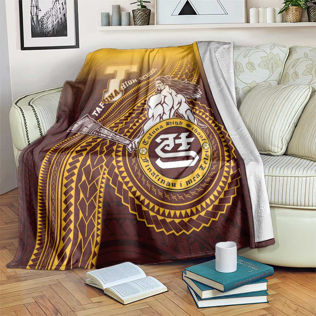 Tafuna High School Blanket Polynesian Warrior LT05 Maroon - Polynesian Pride