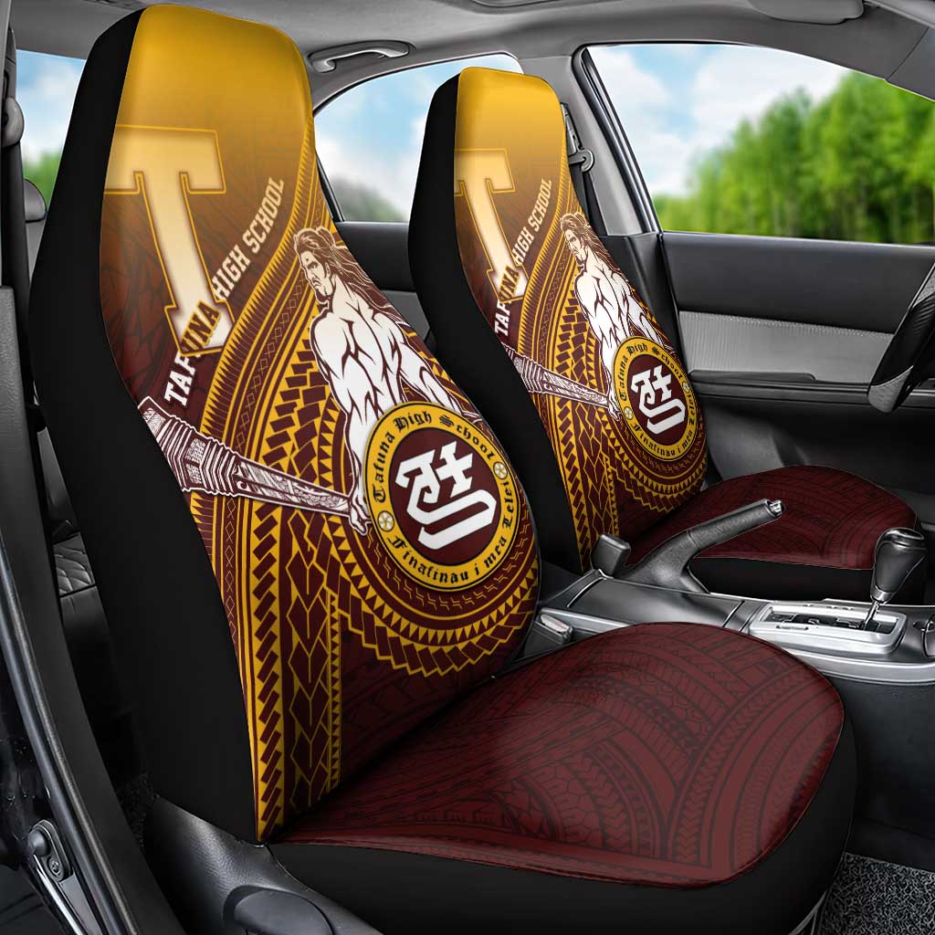 Tafuna High School Car Seat Cover Polynesian Warrior LT05 - Polynesian Pride