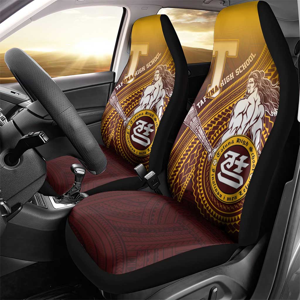 Tafuna High School Car Seat Cover Polynesian Warrior LT05 - Polynesian Pride