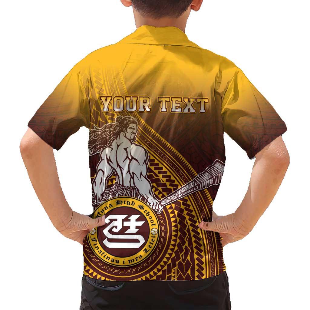 Personalized Tafuna High School Kid Hawaiian Shirt Polynesian Warrior LT05 - Polynesian Pride