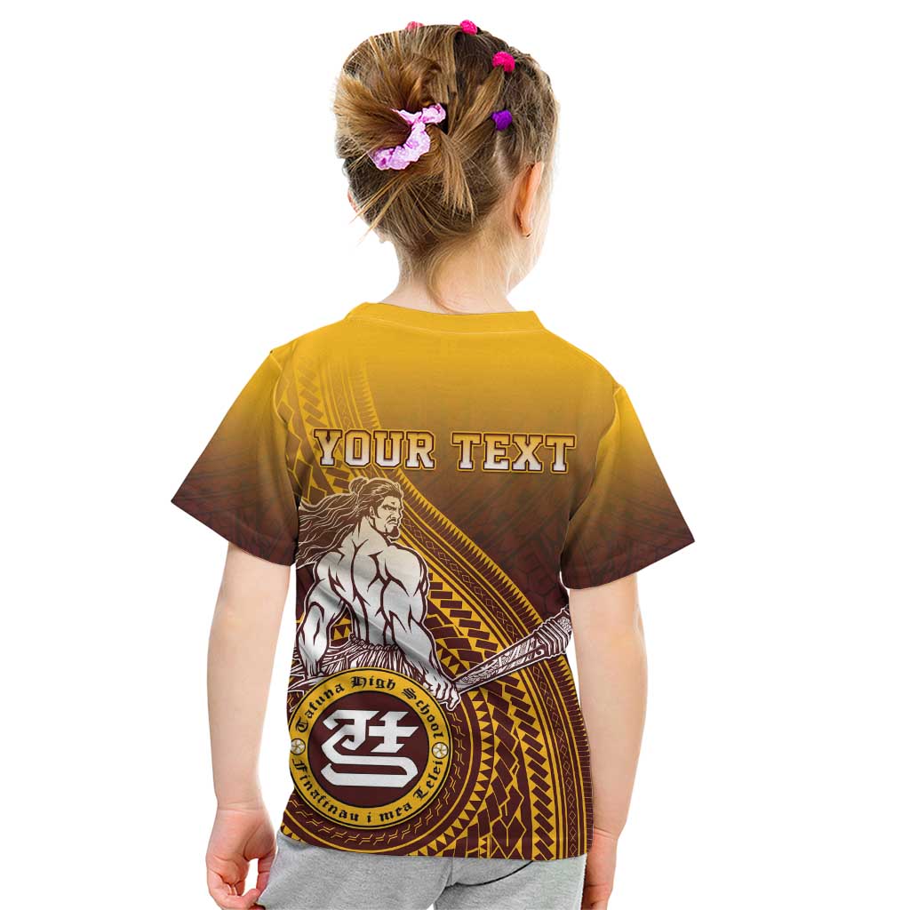 Personalized Tafuna High School Kid T Shirt Polynesian Warrior LT05 - Polynesian Pride