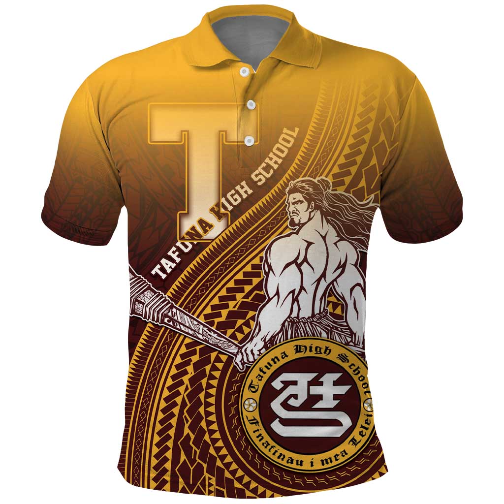 Personalized Tafuna High School Polo Shirt Polynesian Warrior LT05 Maroon - Polynesian Pride