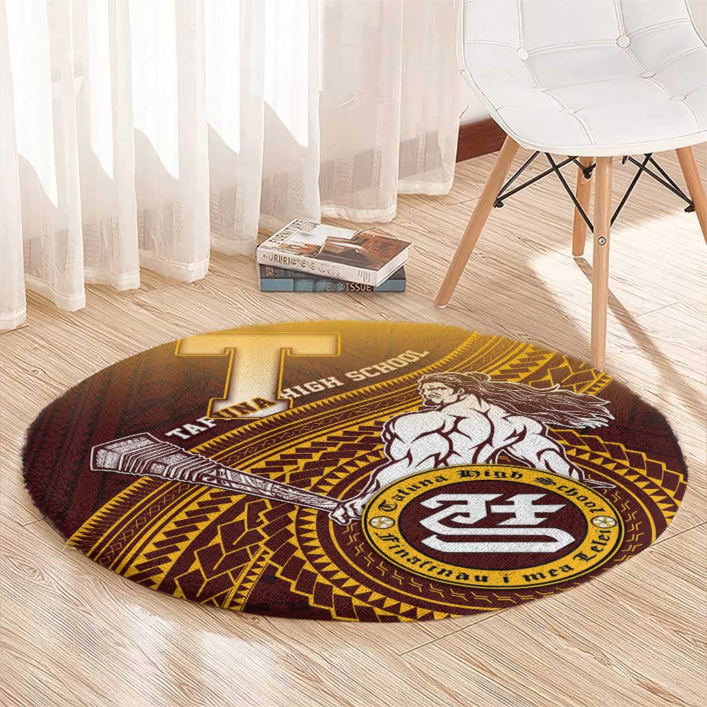 Tafuna High School Round Carpet Polynesian Warrior LT05 - Polynesian Pride