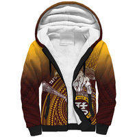 Personalized Tafuna High School Sherpa Hoodie Polynesian Warrior LT05 Unisex Maroon - Polynesian Pride