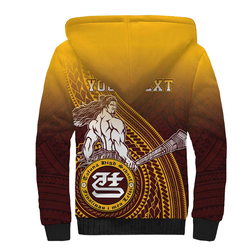 Personalized Tafuna High School Sherpa Hoodie Polynesian Warrior LT05 - Polynesian Pride