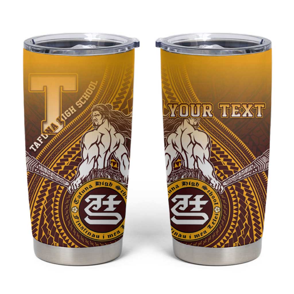 Personalized Tafuna High School Tumbler Cup Polynesian Warrior LT05 Maroon - Polynesian Pride