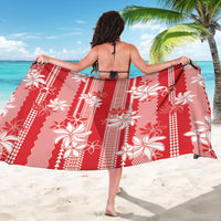 Hawaii Kakau Tribal Sarong With Red Tiare LT05 - Polynesian Pride