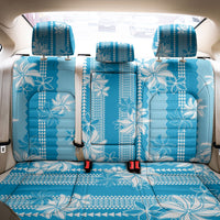 Hawaii Kakau Tribal Back Car Seat Cover With Blue Tiare LT05 - Polynesian Pride
