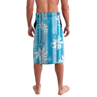 Hawaii Kakau Tribal Lavalava With Blue Tiare LT05 - Polynesian Pride