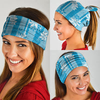 Hawaii Kakau Tribal Neck Gaiter With Blue Tiare LT05 - Polynesian Pride