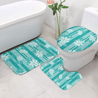Hawaii Kakau Tribal Bathroom Set With Teal Tiare LT05 - Polynesian Pride