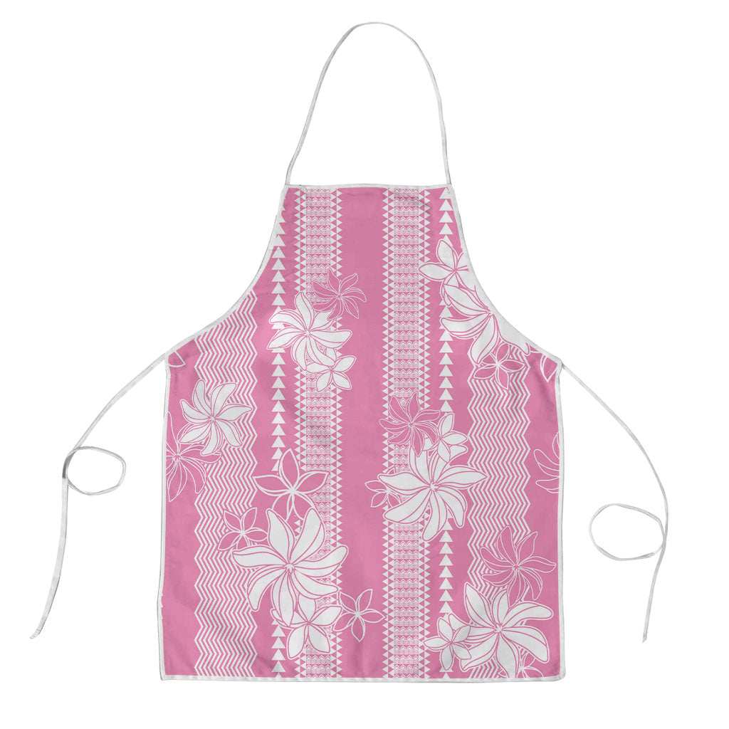 Hawaii Kakau Tribal Apron With Pink Tiare LT05 Pink - Polynesian Pride