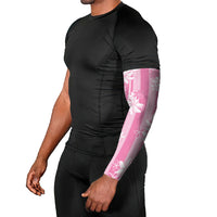 Hawaii Kakau Tribal Arm Sleeves With Pink Tiare LT05 - Polynesian Pride