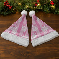 Hawaii Kakau Tribal Christmas Santa Hat With Pink Tiare LT05 - Polynesian Pride