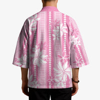 Hawaii Kakau Tribal Kimono With Pink Tiare LT05 - Polynesian Pride