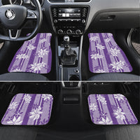 Hawaii Kakau Tribal Car Mats With Purple Tiare LT05 Set 4pcs Purple - Polynesian Pride