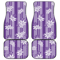 Hawaii Kakau Tribal Car Mats With Purple Tiare LT05 - Polynesian Pride