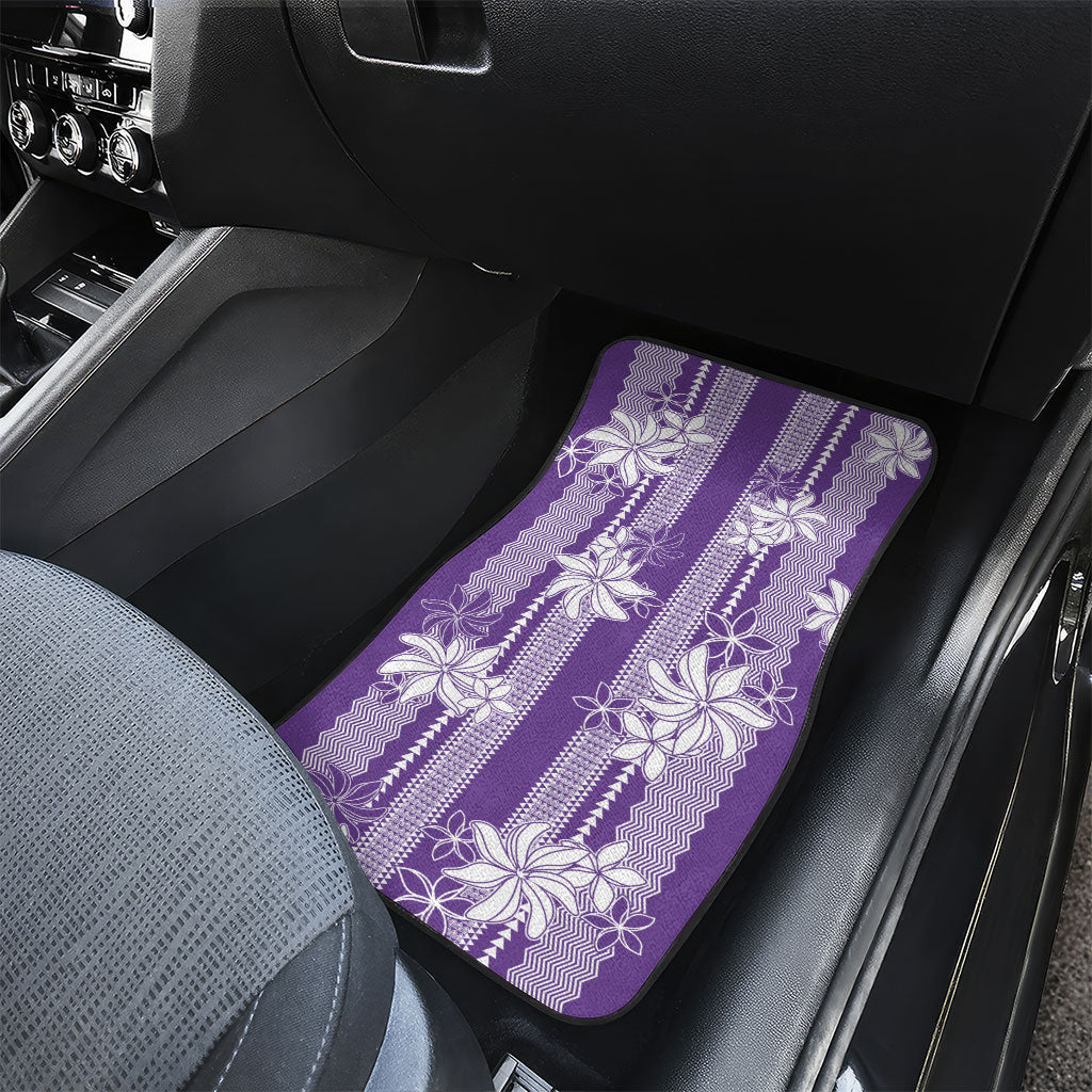 Hawaii Kakau Tribal Car Mats With Purple Tiare LT05 - Polynesian Pride
