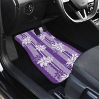 Hawaii Kakau Tribal Car Mats With Purple Tiare LT05 - Polynesian Pride