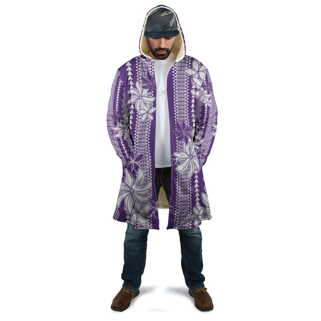 Hawaii Kakau Tribal Cloak With Purple Tiare LT05 - Polynesian Pride