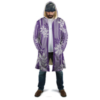 Hawaii Kakau Tribal Cloak With Purple Tiare LT05 - Polynesian Pride