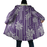 Hawaii Kakau Tribal Cloak With Purple Tiare LT05 - Polynesian Pride