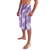 Hawaii Kakau Tribal Lavalava With Purple Tiare LT05 - Polynesian Pride