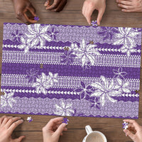 Hawaii Kakau Tribal Puzzle With Purple Tiare LT05 - Polynesian Pride