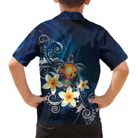 Hawaii Honu Kid Hawaiian Shirt Polynesian Curves Plumeria LT05 - Polynesian Pride