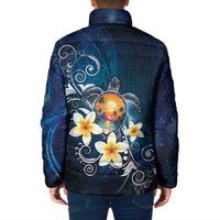 Hawaii Honu Padded Jacket Polynesian Curves Plumeria LT05 - Polynesian Pride
