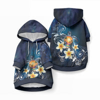 Hawaii Honu Pet Hoodie Polynesian Curves Plumeria