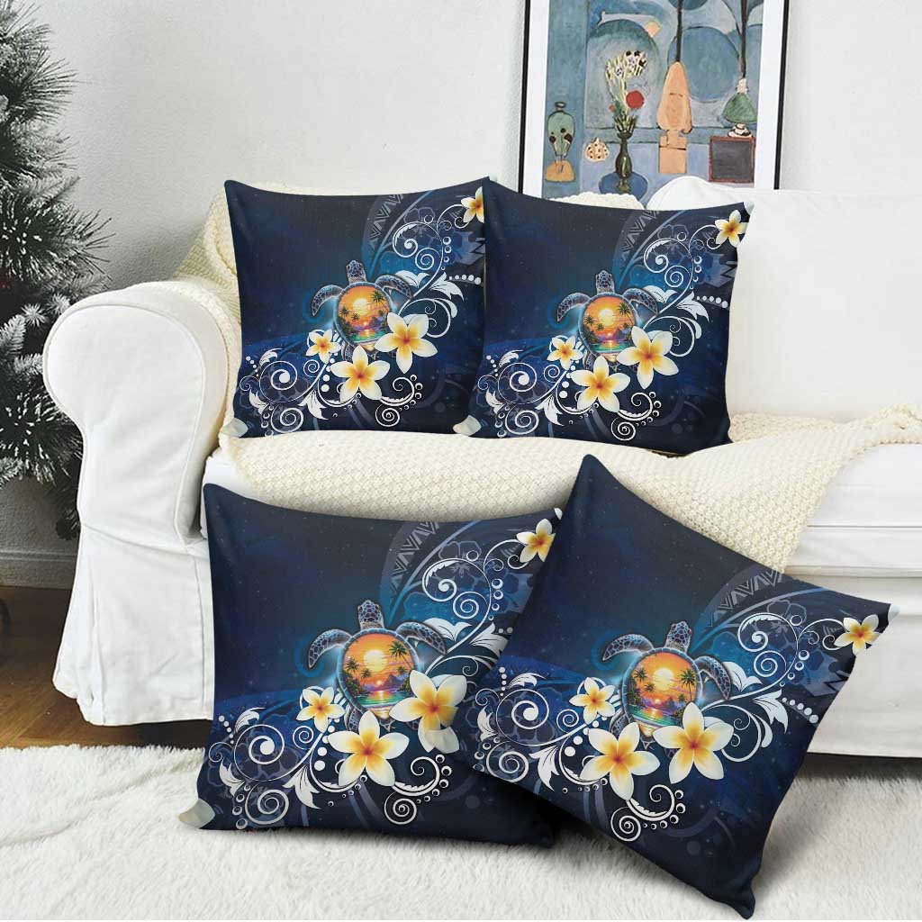 Hawaii Honu Pillow Cover Polynesian Curves Plumeria LT05 - Polynesian Pride
