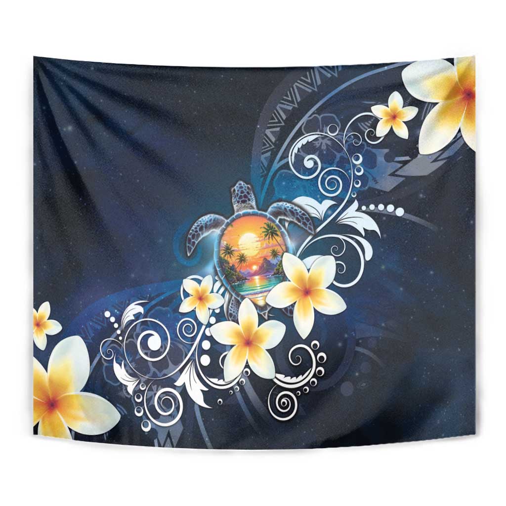 Hawaii Honu Tapestry Polynesian Curves Plumeria LT05 - Polynesian Pride
