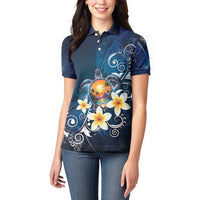 Hawaii Honu Women Polo Shirt Polynesian Curves Plumeria LT05 - Polynesian Pride