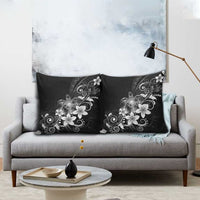 Hawaii Honu Pillow Cover Polynesian Curves Plumeria Grayscale LT05 - Polynesian Pride